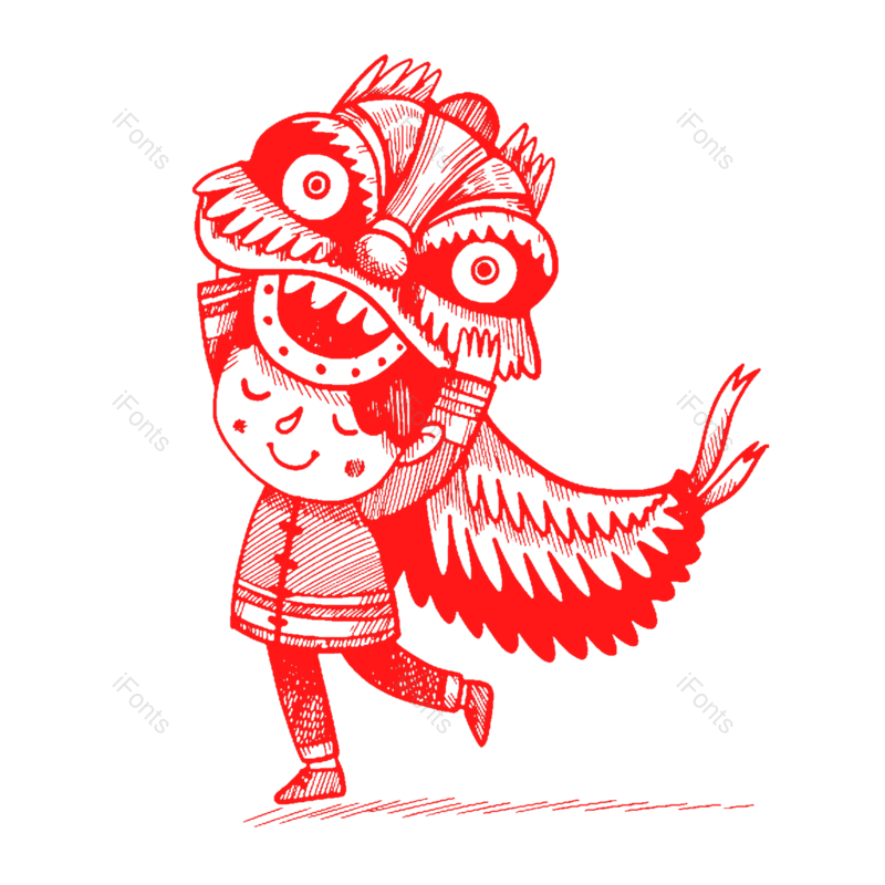 春节图片,中国传统元素,喜庆PNG,人物免抠素材